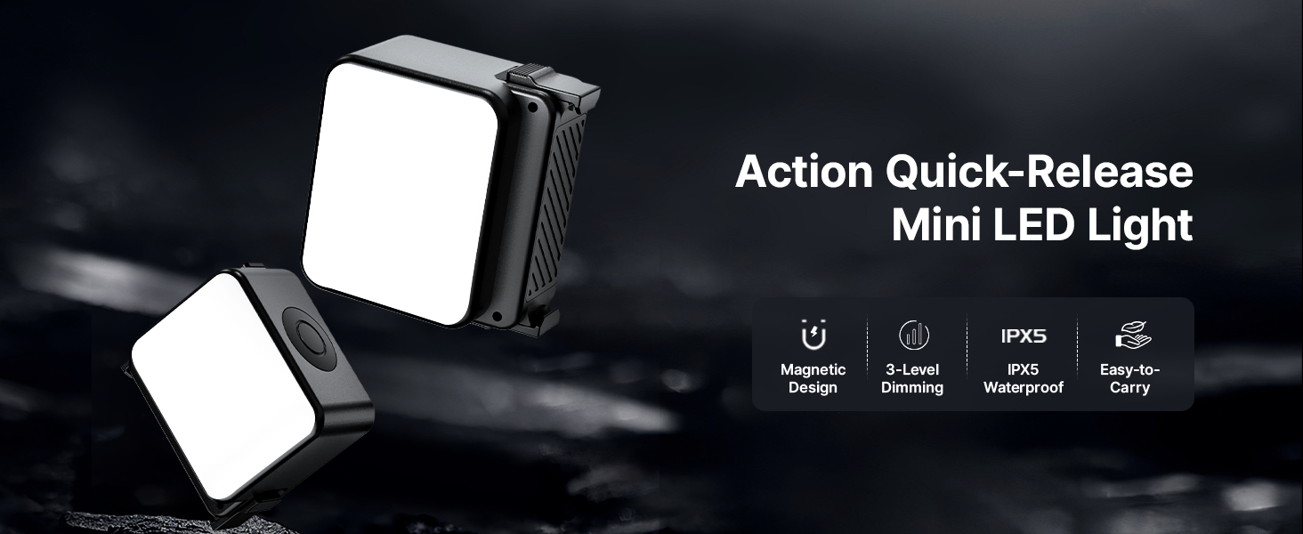 Ulanzi LM18 Mini LED Vlogging Light Magnetic Fill for DJI Osmo Action 3/4