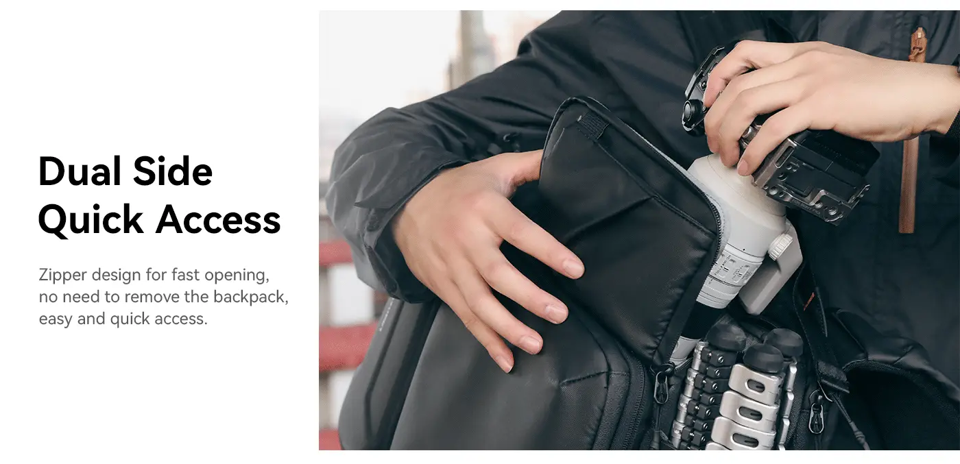 BP10 Hardshell Camera Backpack, Waterproof, 35L, for DSLR, Laptop, Black