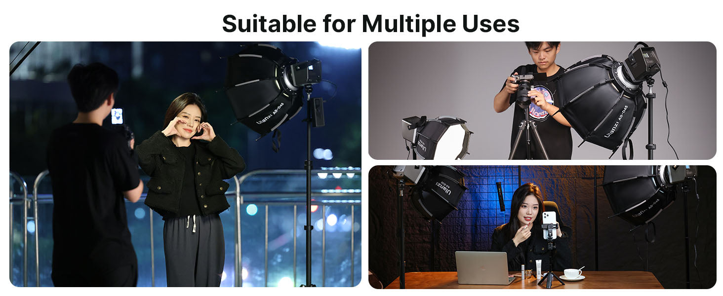 ULANZI TT43 6.23ft Extendable Light Stand, Aluminum Tripod for Studio