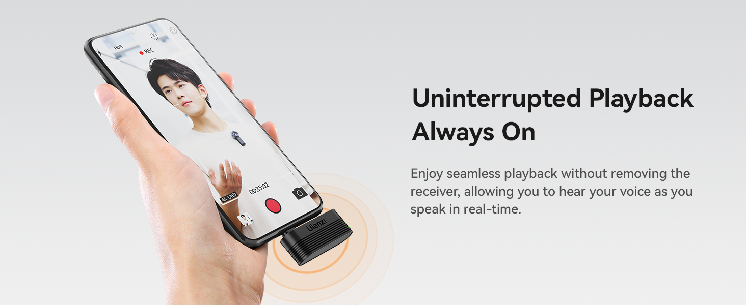 ULANZI A100 Wireless Lavalier Microphone