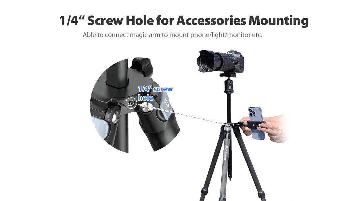 Ulanzi MT-60 Carbon Fiber Portable Travel Tripod