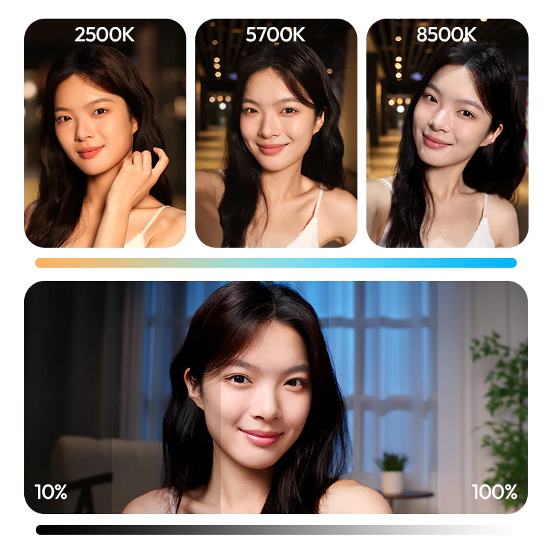 Camera-Ready with Gentle, Adjustable Light