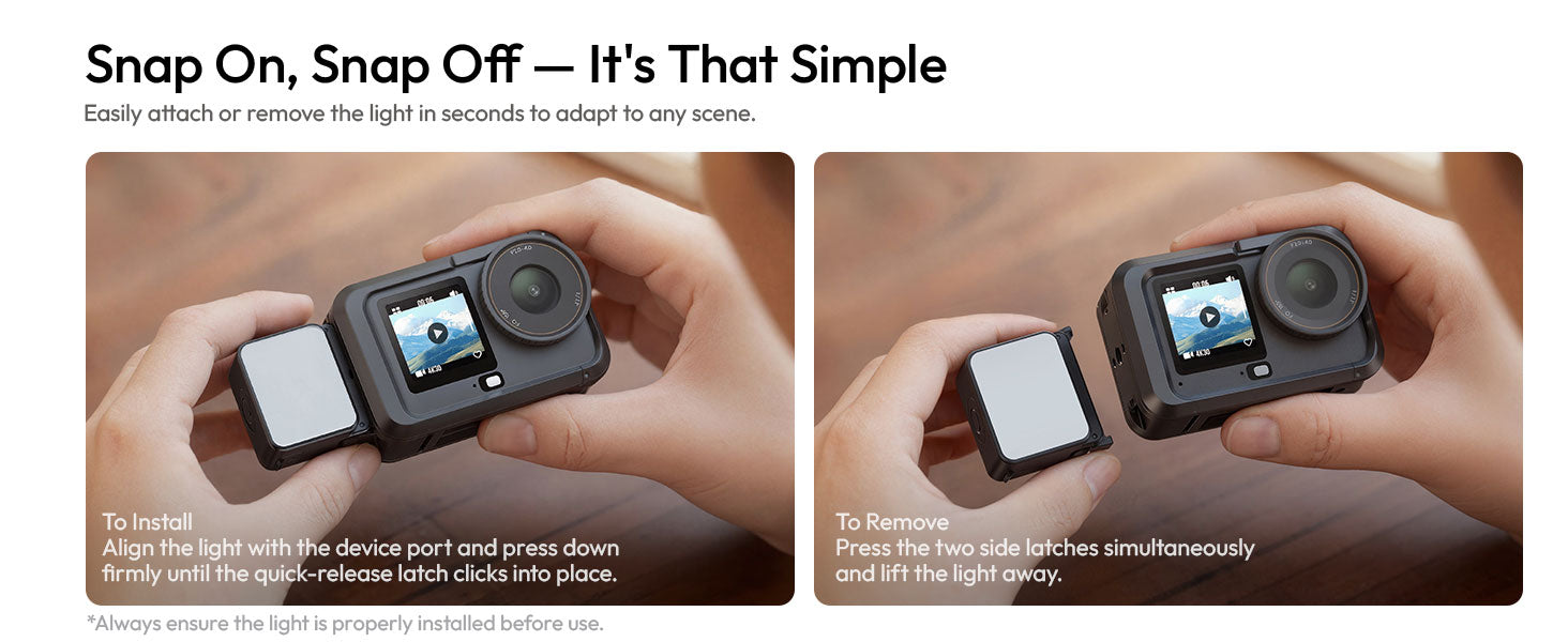 ULANZI LM24 Vlogging Light for DJI Osmo Waterproof Magnetic LED Fill
