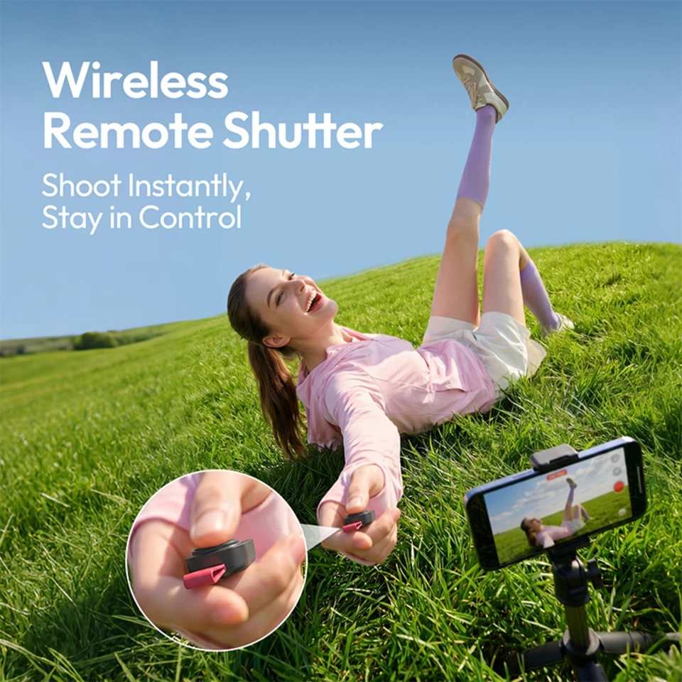 ULANZI RC05 Wireless Remote Shutter, Bluetooth Camera Remote for iOS Android