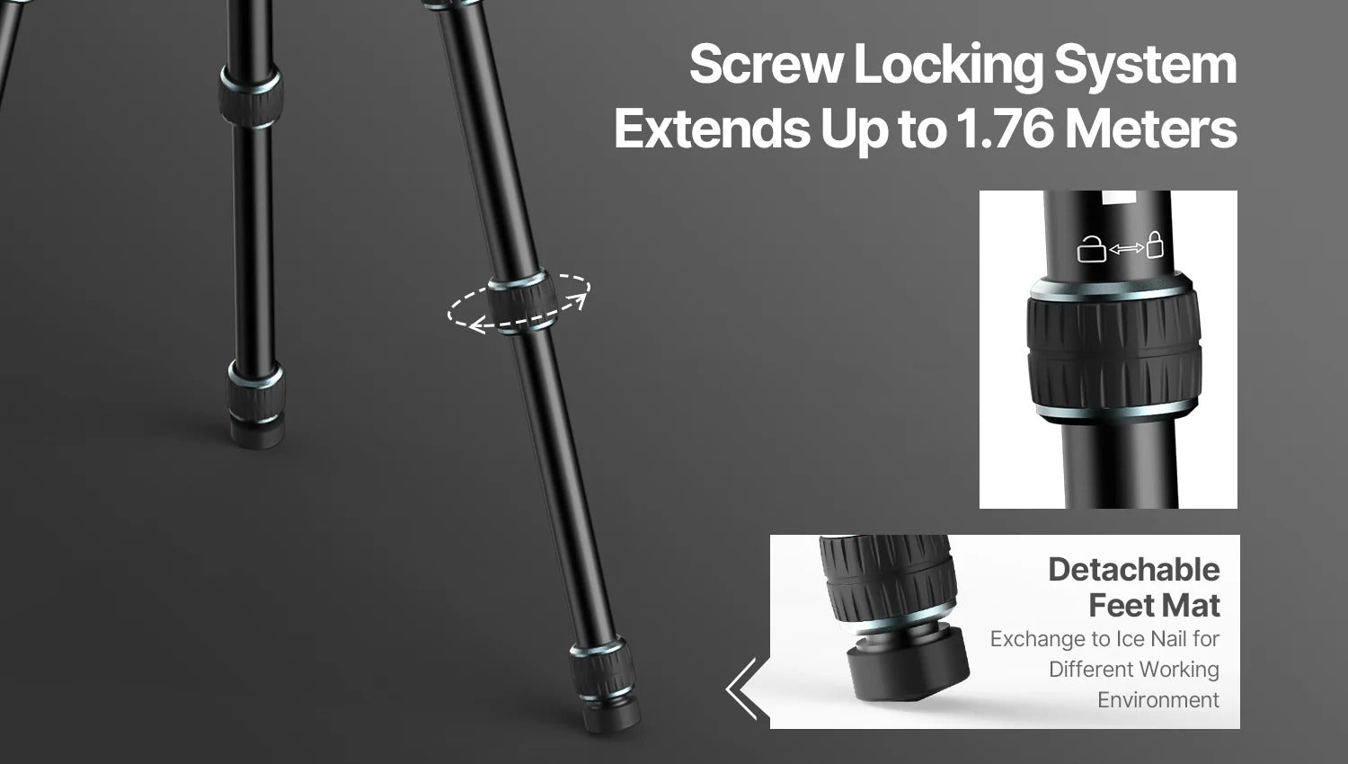 Ulanzi MT-59 Multifunction Camera Monopod Tripod