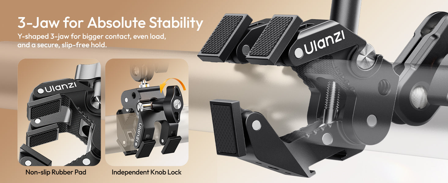 ULANZI CO78 22" Magic Arm with Super Clamp Desk C Clamp, 1kg Load Arm-C078 Kit