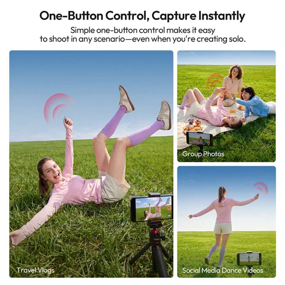 ULANZI RC05 Wireless Remote Shutter, Bluetooth Camera Remote for iOS Android