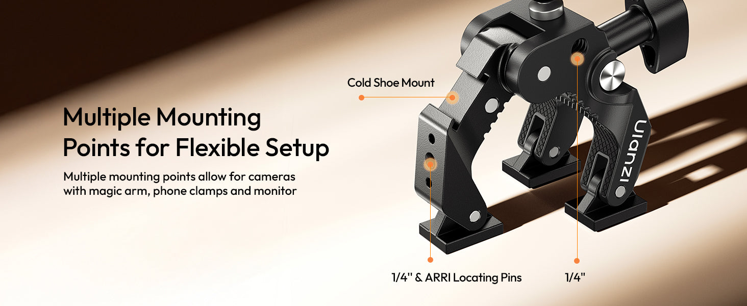 ULANZI CO78 22" Magic Arm with Super Clamp Desk C Clamp, 1kg Load Arm-C078 Kit