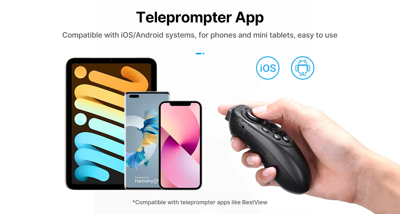 Ulanzi RT02 Universal Teleprompter for Tablets and Smartphones with Remote Control R004GBB1