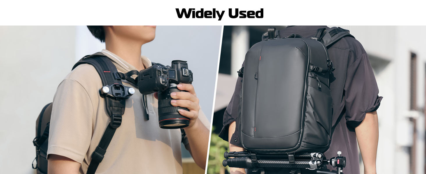 BP09 Waterproof Camera Backpack, Anti-Theft, 22L, for DSLR, Laptop, Black