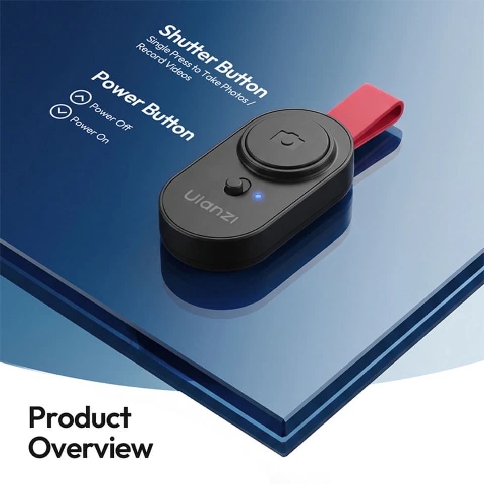 ULANZI RC05 Wireless Remote Shutter, Bluetooth Camera Remote for iOS Android