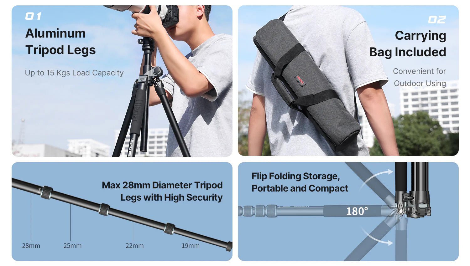 Ulanzi MT-59 Multifunction Camera Monopod Tripod