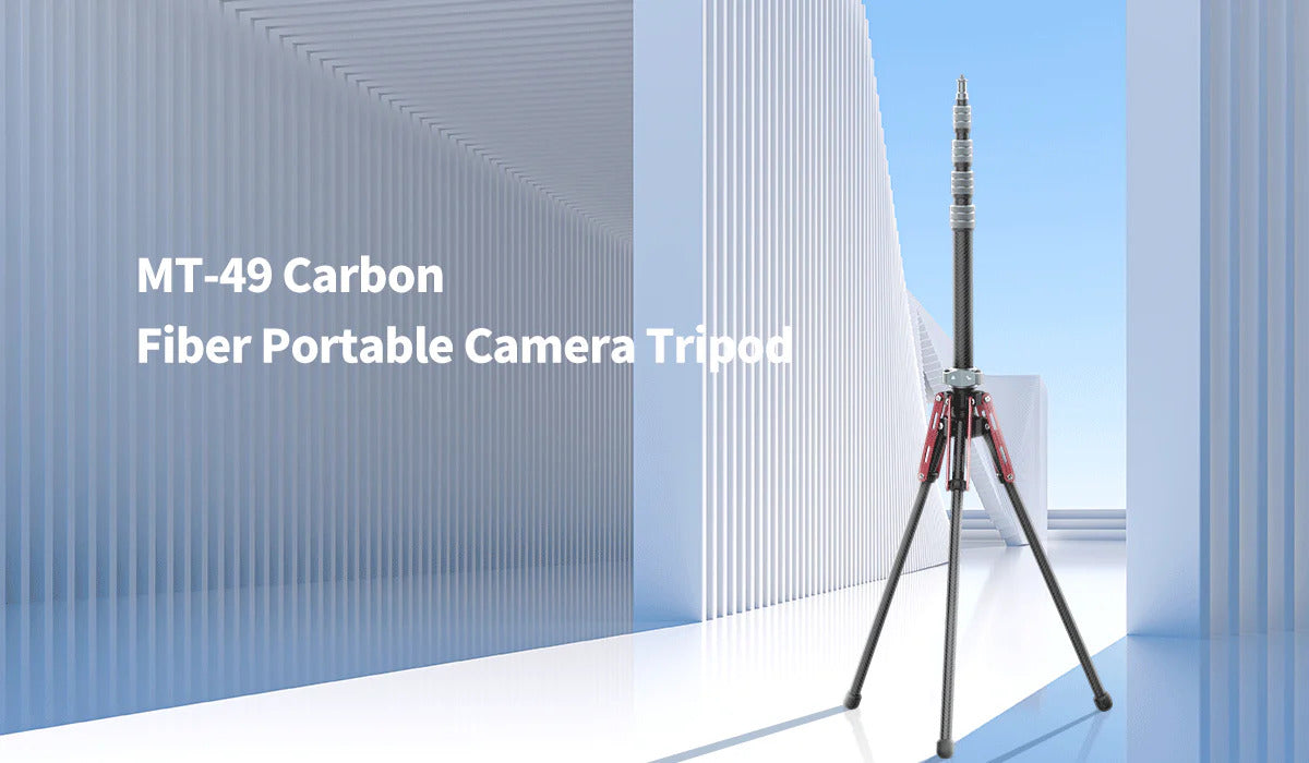 ULANZI MT-49 Carbon Fiber Light Stand, 194cm Tripod for Flash/Camera/Phone