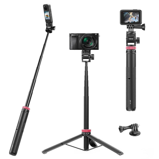 ULANZI MT-71 59in Tripod Selfie Stick, Magnetic QR, 1/4'' Screw for DJI Pocket 3