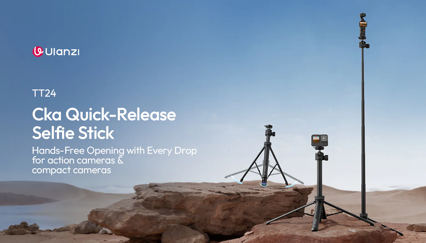 Ulanzi TT24 Tripod, CKA Quick for DJI Pocket 3/Osmo Action/GoPro/Insta360