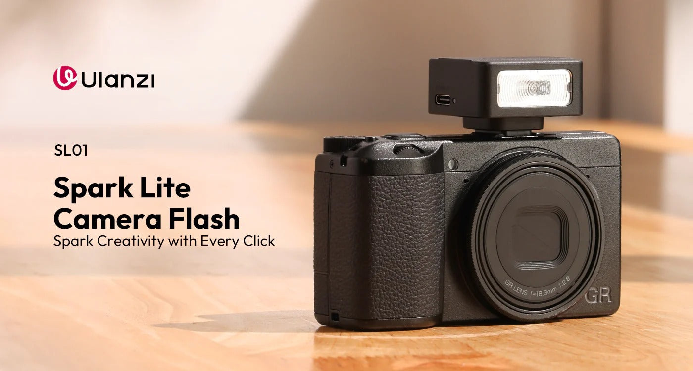 ULANZI SL01 Mini Flash GN8 6500K, 4-Level Speedlite for DSLR Cameras