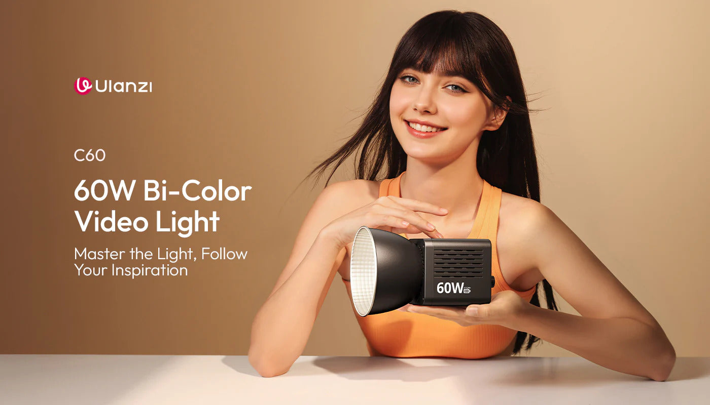 ULANZI C60 60W Bi-Color COB LED Light 2500-6500K CRI95+ Mini Bowens