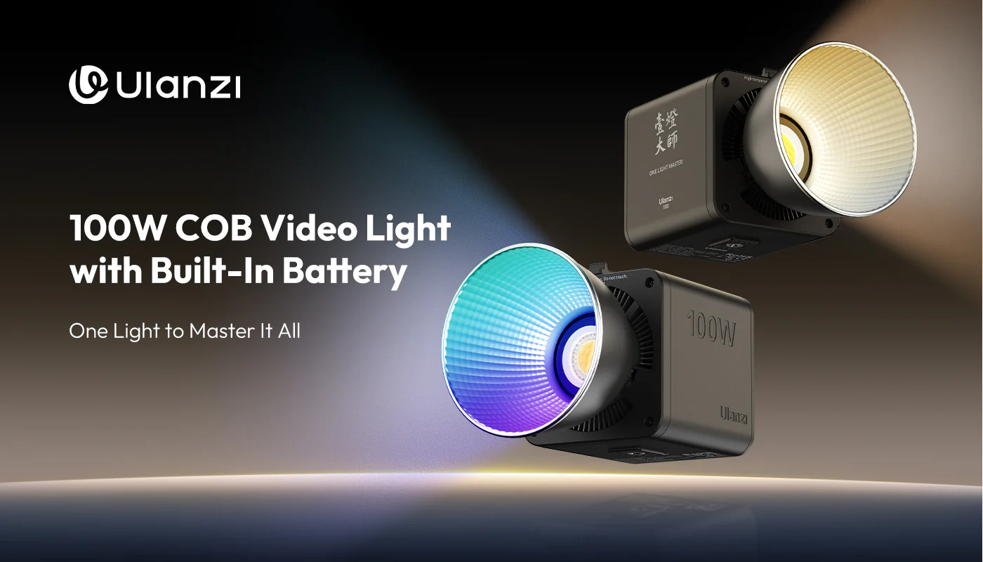 Ulanzi ML100W COB Video Light with Built-In Battery Bi RGB