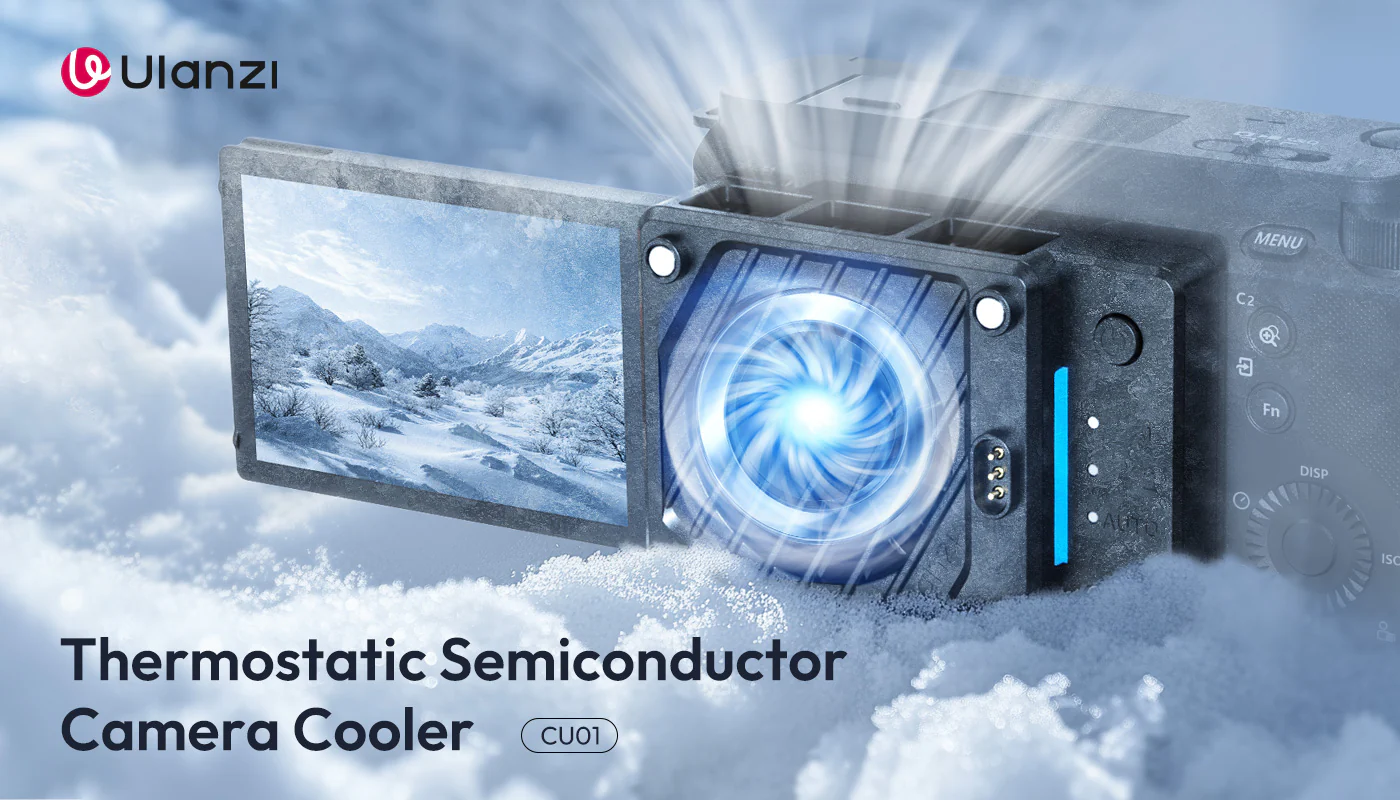 ULANZI CU01 Camera Cooler Kit DSLR/Mirrorless, Fan, 3000mAh, 3 Speeds, Auto Temp