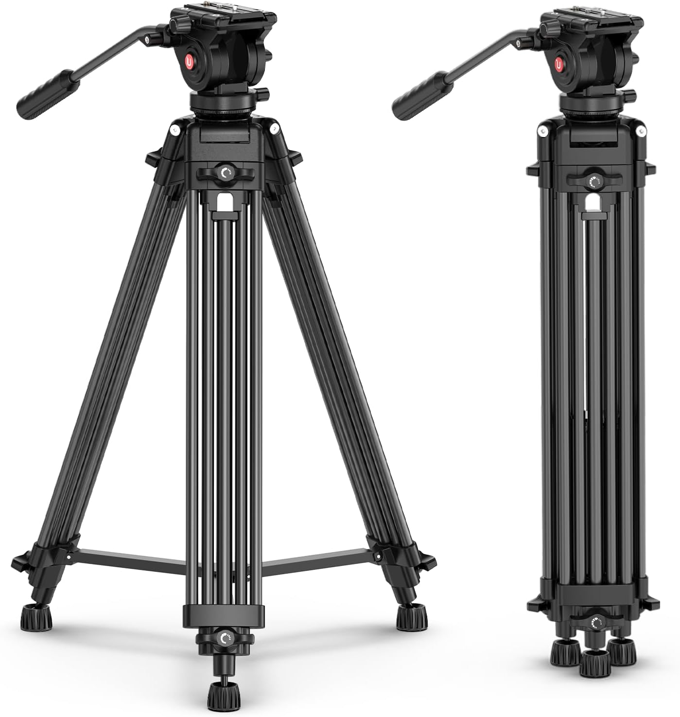 ULANZI MT-81 61in/155cm Camera Tripod 360° Fluid Head Aluminum 8kg Load
