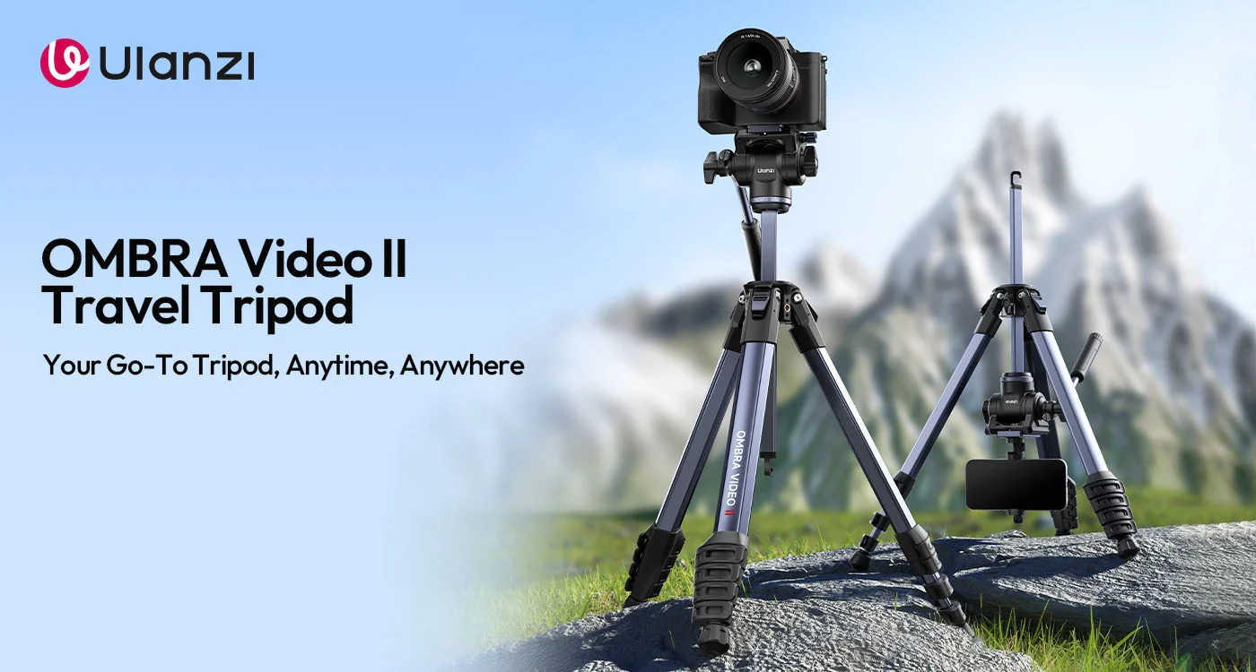 Ulanzi OMBRA Video II Travel Tripod (T154) â€“ Lightweight Aluminum with Fluid Head