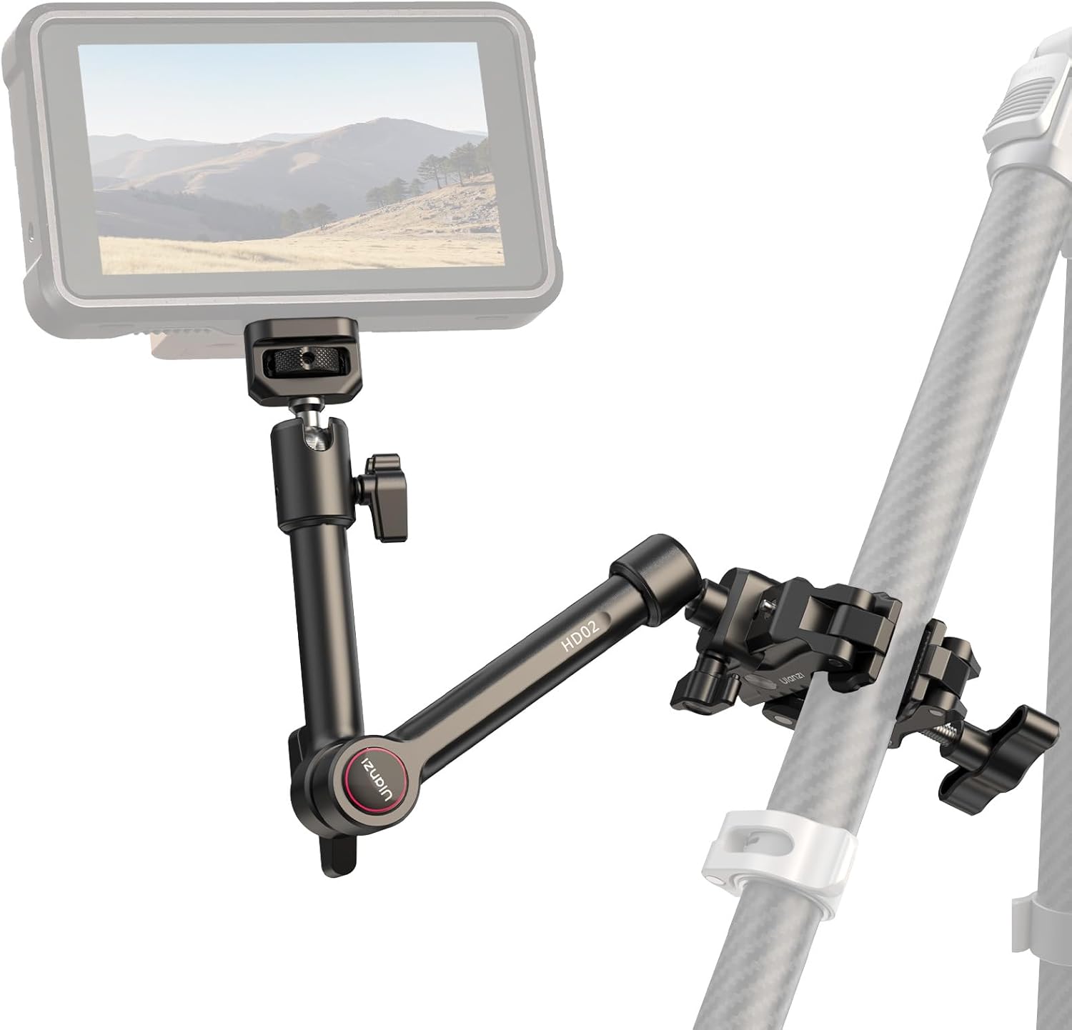 HD02 10" Magic Arm Super Clamp, Camera Mount, 1/4" 3/8"Pins NATO Rail