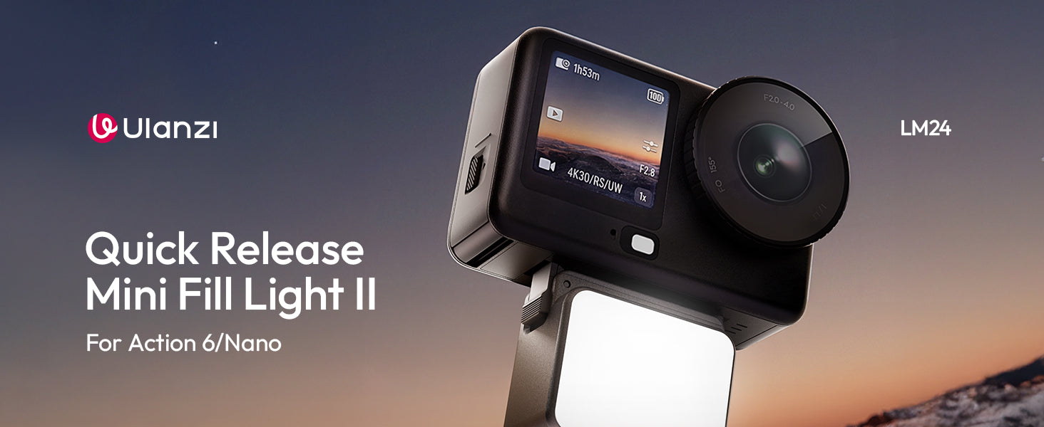 ULANZI LM24 Vlogging Light for DJI Osmo Waterproof Magnetic LED Fill