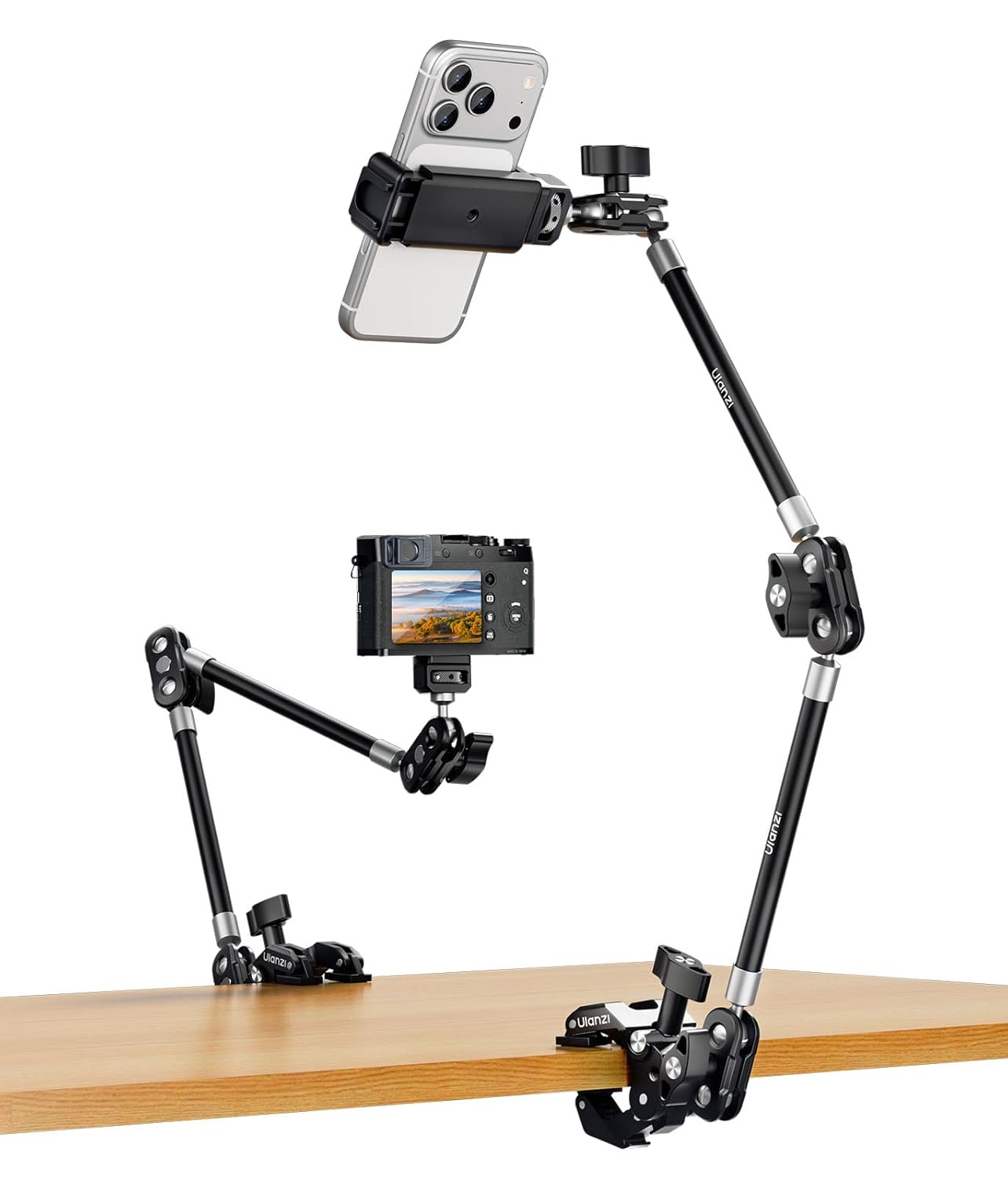 ULANZI CO78 22" Magic Arm with Super Clamp Desk C Clamp, 1kg Load Arm-C078 Kit