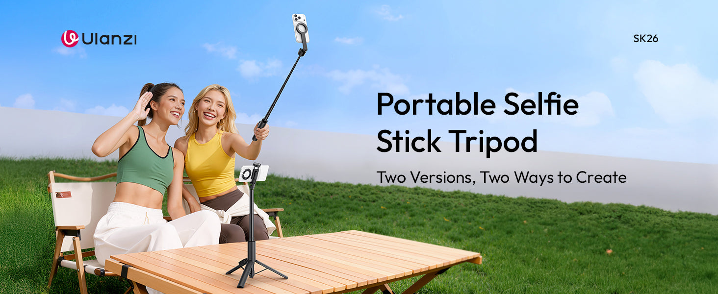 ULANZI SK26 Magnetic 44.5'' MagSafe Tripod/Selfie Stick w Remote iPhone 17 Pro & All