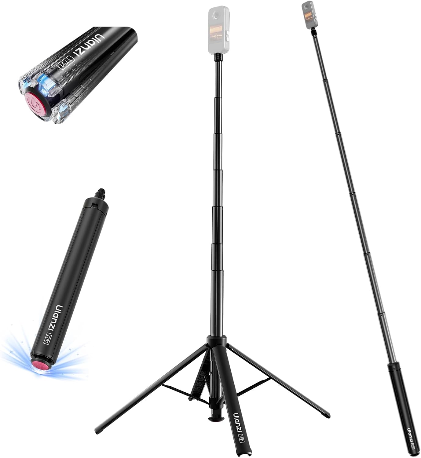 ULANZI TT91 2-in-1 Invisible Selfie Stick Tripod Extension Pole