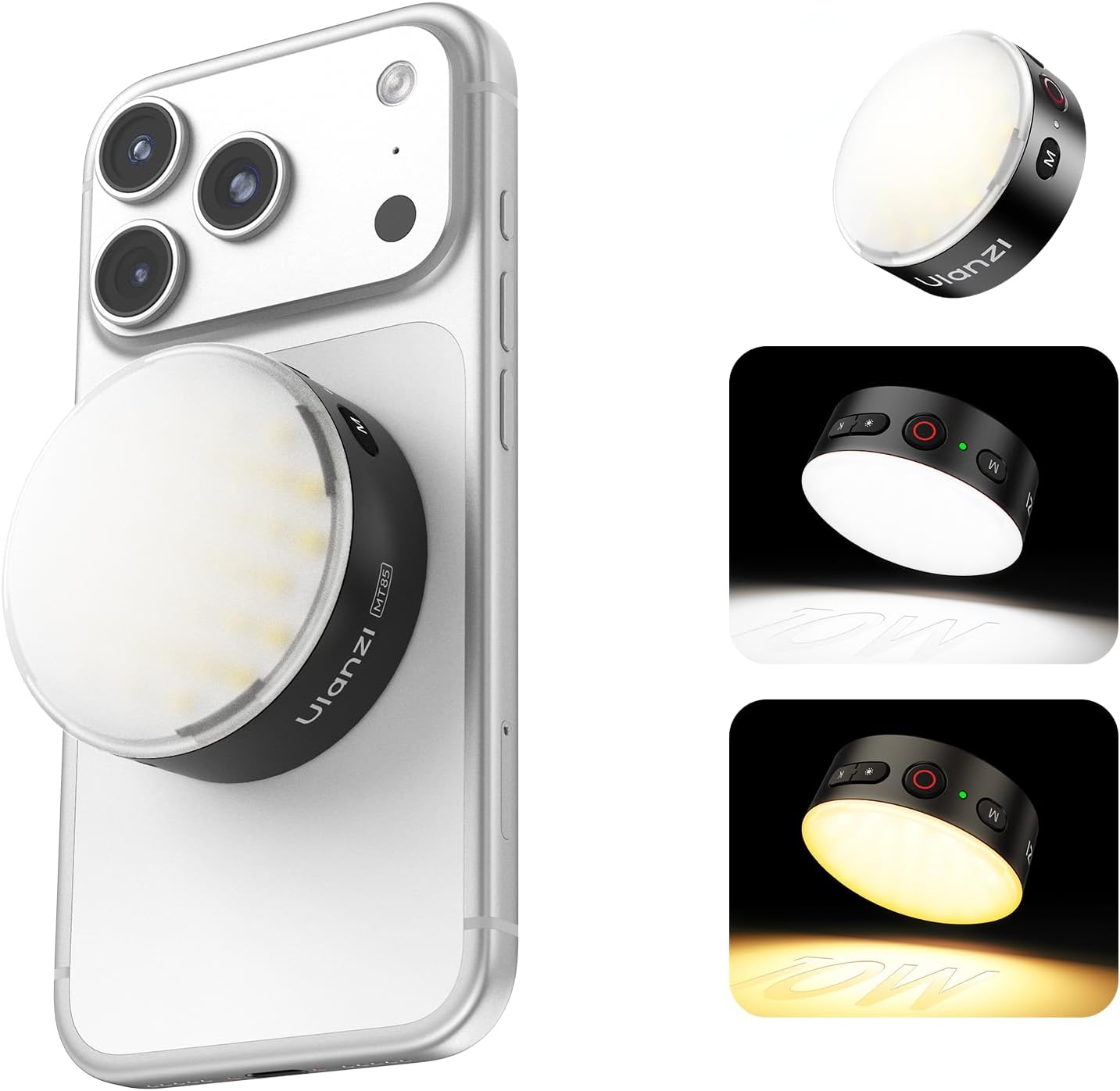 ULANZI MFL01 Magnetic Phone Flash 3000 Flashes 2500-8500K Bluetooth