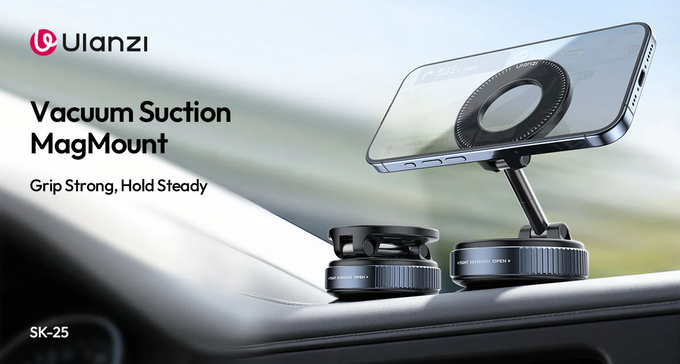 SK-25 Car Phone Holder for Maqsafe, Suction Cup Mount 360* Adjustable, 1kg Load