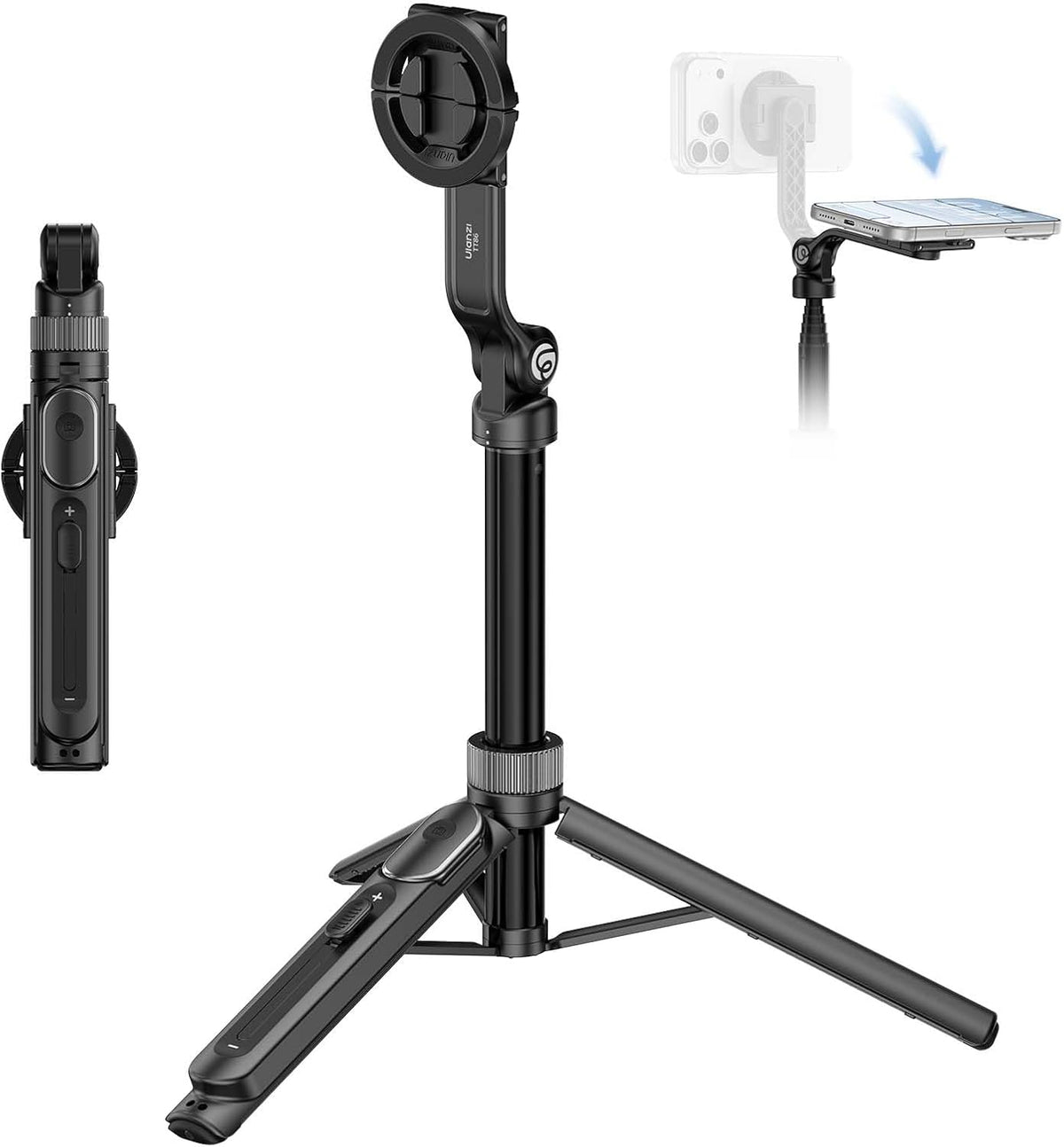 ULANZI TT86 Magnetic Tripod for iPhone 17, 35" Selfie Stick, Remote