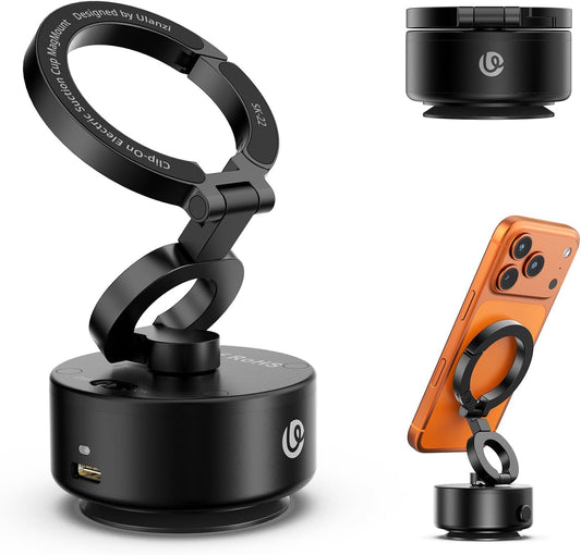 ULANZI SK22 Electric Magnetic Car Phone Mount 360¬∞ Adjustable Vacuum Holder