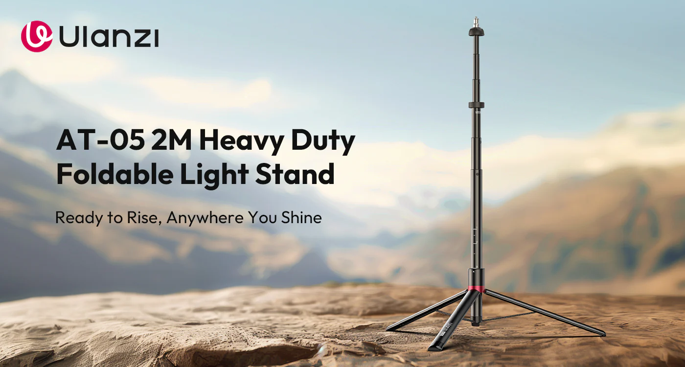 Ulanzi AT-05 Light Stand 78.7", 5kg Load, 6-Level Aluminum Tripod