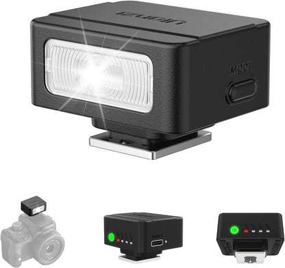 ULANZI SL01 Mini Flash GN8 6500K, 4-Level Speedlite for DSLR Cameras