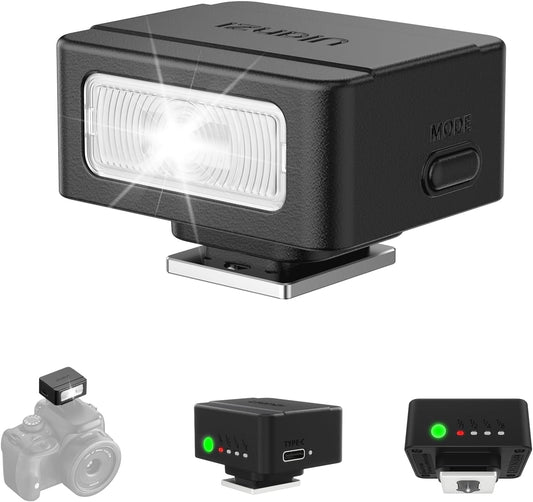 ULANZI SL01 Mini Flash GN8 6500K, 4-Level Speedlite for DSLR Cameras