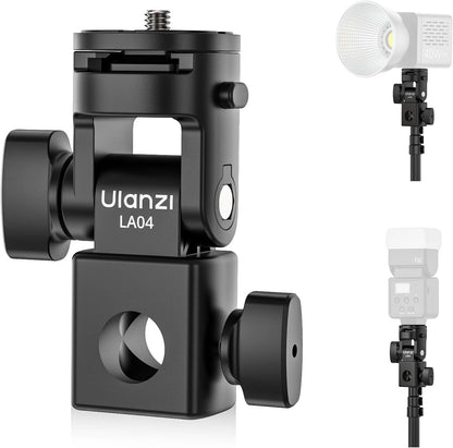 ULANZI LA04 Light Stand Adapter, 1/4â€ QR Mount, 180Â° Tilt, 3kg Load Capacity