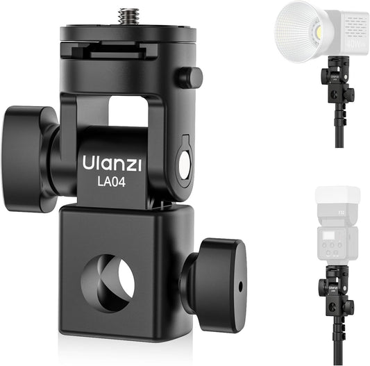 ULANZI LA04 Light Stand Adapter, 1/4â€ QR Mount, 180Â° Tilt, 3kg Load Capacity