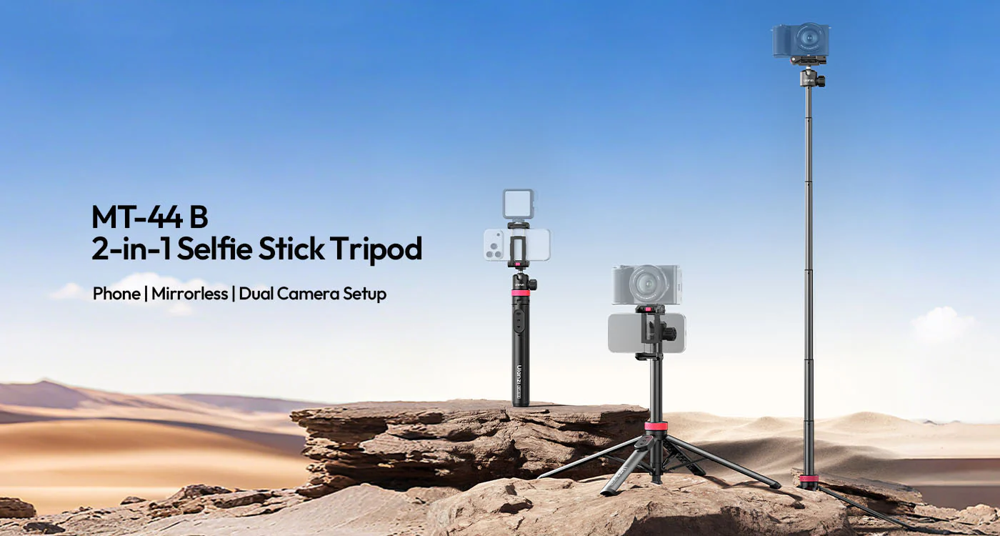 ULANZI MT44B Auto Pop Tripod 59" w Remote, Dual Mount, 360¬∞ Head