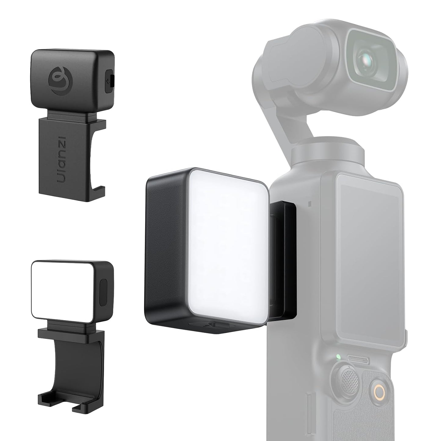 ULANZI LM001 Magnetic Mini Light for DJI Osmo Pocket 3, 2W USB-C, 500mAh, 5800K, CRIâ‰¥95, IPX4, 3-Level Brightness