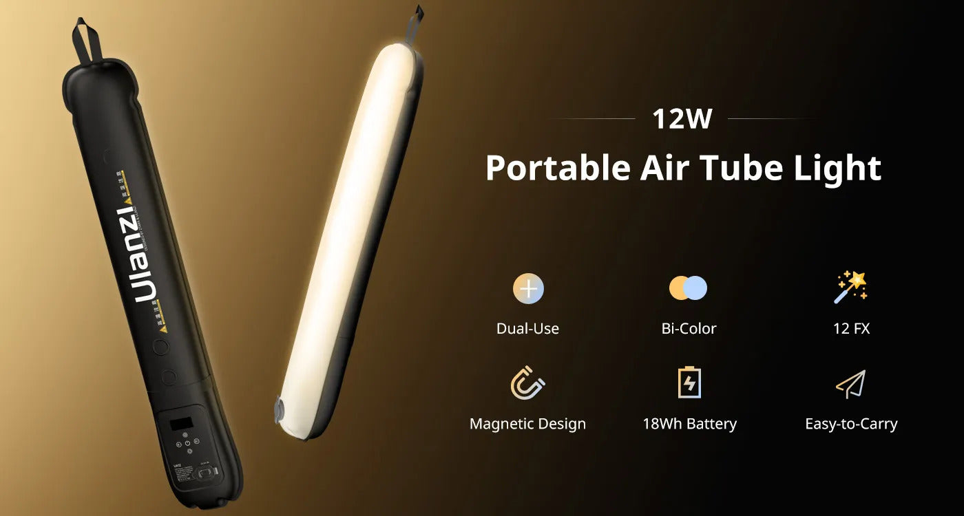 Ulanzi UA12 Bi-Color Inflatable LED Tube Light 2700-6500K 12W 2500mAh