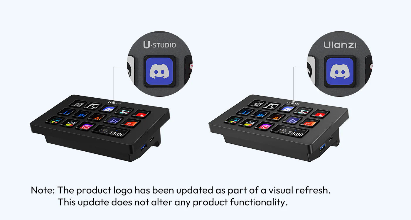 ULANZI D200H 7-in-1 Stream Controller Hub Keyboard w LCD & Programmable Macro Keys