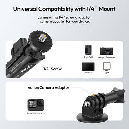 ULANZI R105 Super Clamp with 360Â° Dual Ballhead Arm, Y-Claw Mount for GoPro, Insta360, DJI