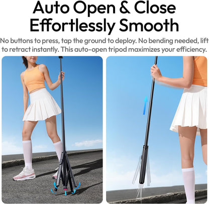 ULANZI SK-21,  71'' Magnetic Selfie Stick Tripod w Remote, Auto Open