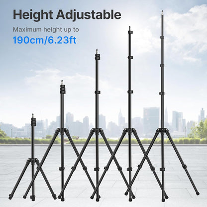 ULANZI TT43 6.23ft Extendable Light Stand, Aluminum Tripod for Studio