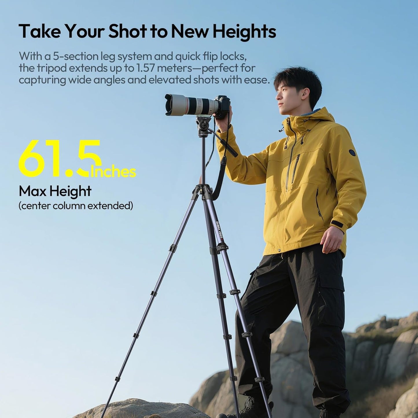 Ulanzi OMBRA Video II Travel Tripod (T154) â€“ Lightweight Aluminum with Fluid Head