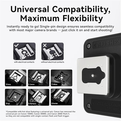 ULANZI SL02 Mini Flash Speedlite GN8 6500K for Canon Fuji Sony Nikon Cameras