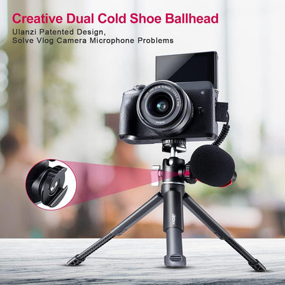 ULANZI Mini Tripod 360¬∞ Ball Head Cold Shoe Extendable Vlog Camera Stand ( U60 + MT14)