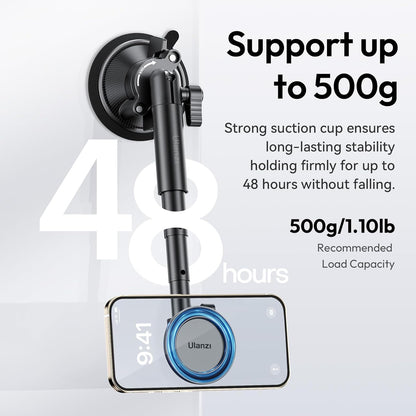 ULANZI ZJ06 MagSafe Suction Mount, Extendable Stand for iPhone 16â€“12, Car Use